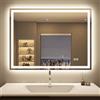 STARLEAD 60x80 cm Specchio-Bagno-con-Luce, Specchio-Retroilluminato-Bagno con Antifog, 3 Colori Luce, Dimmerabile, Memoria, IP44 Vetro Temperato HD Specchio-LED, Orizzontale/Verticale