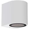 ledscom.de Applique ALSE per esterni, IP54, downlight, bianco opaco, rotondo, 1x GU10 max. 35W