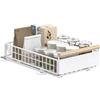 YheenLf 1 Pack Cassetto Estraibile Cucina,Bianco Cassetti,39.5×23.5×11cm | Cestelli da Cucina, Facile da Installare Organizer, Facile da Installare, Senza Necessità di Forare e Inchiodare