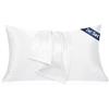 AliLeader Federa in raso 50 x 75 - Simile alle federe in seta Set di 2, cura della pelle e dei capelli, federa per cuscino in raso (bianco naturale, 50 x 75 cm)