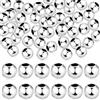 CANIPHA 50 Perline in Argento Sterling 925 Silver da 3 mm per Creazione di Gioielli - Distanziatori Lisci