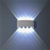 HONPHIER Applique Parete Interni Moderno Applique Bagno LED 8W Lampada da Parete impermeabile Alluminio Illuminazione A Parete per Soggiorno, camera da Letto, Corridoio, Scale, Percorso
