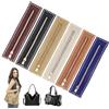 NCOALE Chiusura lampo in pelle PU, 6 colori, 27 × 5,9 cm, in pelle PU, chiusura lampo per cucire telaio con cerniera, borse all'uncinetto