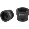 KS Tools 515.0072 Bussola esagonale 1/2 per avvitatori ad impulsi, extra corta, 23,0 mm