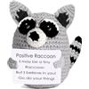 XLKTech Pocket Hug Procione positivo, Raccoon positivo in lana lavorata a maglia, procione, idea regalo per bambini dai 3 ai 12 anni