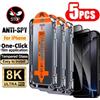 TUNEDEE 5 Pezzi Pellicola Protettiva Privacy per iPhone 17 Pro Max 16 15 14 13 12 11 16e Plus Mini XR, Installazione Senza Polvere, Vetro Temperato Anti-Spia
