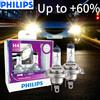 Philips H4 12V 60/55W P43t VisionPlus 3250K Luce intensa fino al 60% Faro per auto alogeno originale luminoso maggiorato 12342VPS2