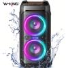 W-King Altoparlanti Bluetooth W-KING T11, 100W RMS, Impermeabili IPX6, Boombox Portatile V5.3 Wireless con Bassi Profondi/Suono Potente 115dB