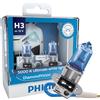 Philips Diamond Vision H3 12V 55W PK22s 12336DVS2 5000K Luce bianca fredda per auto Faro alogeno Hi/lo Fascio Lampade automatiche