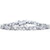 Bling Jewelry Bracciale Tennis per Donna con Zirconi Cubici Chiari da 9CT Blu Rosa Verde Rosso AAA Ovale CZ Simbolo Infinito Milgrain Placcato Argento Rosa