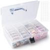 BBWELL Organizzatori di Piccole Perline,Scatole Plastica Trasparente Piccole,24 Plastica Mini Contenitori Trasparenti,Scatola Organizer Trasparente per Gioielli,Scatole Portaoggetti in Plasticas
