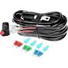RIGIDON Kit cablaggio per motocicletta 12V 40A 18AWG 2 cavi Cablaggio Impermeabile kit cablaggio con Relè e Interruttore per la motocicletta Luci di guida Lampade ausiliarie di lavoro (Model B)