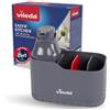 Vileda Sink Organizer con Dispenser di Sapone in Plastica - Porta Spugne da Cucina indipendente - Organizer per Lavastoviglie con Dispenser di Sapone per Spugne e Spazzole - Durevole e Antiruggine