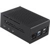 ZDE ZC502 Case Custodia in Alluminio per Raspberry Pi 5 2GB 4GB 8GB 16GB con Raffreddamento Passivo Supporto PCIe a M.2 NVMe PoE HAT WiFi7 PCIe Scheda Periferica ZP515 ZP516 ZP517A ZP581 ZP582 ZP590B