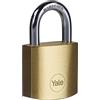 Yale Lucchetto in ottone Y110B/35/120/1 corpo 35 mm, arco in acciaio, 3 chiavi antifurto