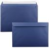 FarbenFroh by GUSTAV NEUSER 25 buste XXL, formato DIN C4, 22,9 x 32,4 cm, con chiusura adesiva, senza finestra, per formato DIN A4, colore blu scuro con nervature