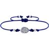 Schmuck Les Poulettes LES POULETTES BIJOUX - Bracciale Collegamento Medaglia Ovale d'Argento 925 Vergine Miracolosa - Blu Navy