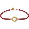 Schmuck Les Poulettes LES POULETTES BIJOUX - Bracciale Collegamento Il Mio Angelo Placcato in Oro - Rosso
