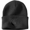 Carhartt Berretto da Uomo in Maglia con Risvolto C Patch, Nero, Taglia Unica