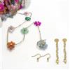 GDO GIOIE D'ORIENTE 1mt Catena Fiori Margherita 12mm Acciaio Dorato Vari Colori, Distanza 25mm, con Monachelle e 2 Chiusure Incluse per Bracciali e Collane Fai da Te (Mix)