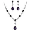 Clearine Orecchini Matrimonio Nuziale Zirconia cubica lacrima Y Collana And Gioielli Set per Donna