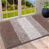 SHACOS Zerbino Ingresso Interno Antiscivolo, Tappeto Ingresso Lavabile In Lavatrice, Tappeto Bagno Interno Microfibra, Tappeto Esterno Rimozione Della Polvere, Marrone, 50 x 80 cm