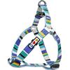 Pawtitas Pettorina step-in regolabile per cani/cuccioli, tinta unita, S, 1,8 m blu/verde acqua/giallo multicolore