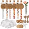 OFFCUP Provette Trasparenti, 40PZ Provette con Tappo in Sughero, 16 * 150mm Provette Plastica, con Ciondolo in Carta Kraft e Corda di Canapa, per Laboratorio, Bomboniere, Caramella, Spezie
