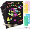 OFFCUP Scratch Art per Bambini, Magic Drawing Art Craft, Set di 2 Scratch Paper, Giocattoli educativi per Bambini, Regalo di Natale per Ragazzi e Ragazze