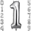OFFCUP Palloncini Compleanno Argento 101 CM, Palloncino Numero 1, Foil Palloncini Numeri, Giganti Numeri, Decorazioni Festa Compleanno, Gonfiabili Pallone per Anniversario