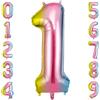 OFFCUP Palloncini Compleanno Colore Sfumato 101 CM, Palloncino Numero 1, Foil Palloncini Numeri, Giganti Palloncini Numeri, Decorazioni Festa Compleanno, Gonfiabili Pallone per Anniversario