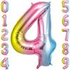OFFCUP Palloncini Compleanno Colore Sfumato 101 CM, Palloncino Numero 4, Foil Palloncini Numeri, Giganti Palloncini Numeri, Decorazioni Festa Compleanno, Gonfiabili Pallone per Anniversario