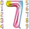 OFFCUP Palloncini Compleanno Colore Sfumato 101 CM, Palloncino Numero 7, Foil Palloncini Numeri, Giganti Palloncini Numeri, Decorazioni Festa Compleanno, Gonfiabili Pallone per Anniversario