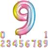 OFFCUP Palloncini Compleanno Colore Sfumato 101 CM, Palloncino Numero 9, Foil Palloncini Numeri, Giganti Palloncini Numeri, Decorazioni Festa Compleanno, Gonfiabili Pallone per Anniversario