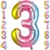 OFFCUP Palloncini Compleanno Colore Sfumato 101 CM, Palloncino Numero 3, Foil Palloncini Numeri, Giganti Palloncini Numeri, Decorazioni Festa Compleanno, Gonfiabili Pallone per Anniversario