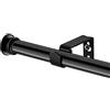 Alskarhem Piccole aste per tende per finestre da 76,2 cm a 114,3 cm 5/8 pollici, asta decorativa nera per tende con staffe, facile da installare, per camera da letto, soggiorno, cucina (76,2 cm, 114,3 cm)