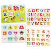 Funsland Puzzle Legno Bambini 3 Anno,4 Pezzi Puzzles di Legno Animali con Maniglie, Montessori Giochi Bambino Educativi, Legno Giocattoli Bambini, Puzzle di Legno Regalo per 3 4 5 Anni