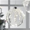 MASCAGNI CASA Sfera Palla con Diamanti Gemme e LED da Appendere 12cm Vetro