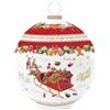 EASY LIFE Christmas Memories Biscottiera Forma Pallina di Natale 18x23cm Porcellana Tavola di Natale