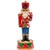 NOEL by Lamart Soldatino Schiaccianoci di Natale Carillon 30cm Resina Rosso Decorazione Natalizia