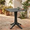 Dmora - Tavolo da esterno Trani, Ripiano quadrato fisso, Tavolino da giardino multiuso, 100% Made in Italy, 70x70h72 cm, Antracite