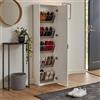 Dmora Scarpiera Ciclamino 18x50x178h cm Bianco 5 Ripiani 10 Paia, Mobile Portascarpe 5 Vani Made in Italy