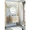 Dmora - Mobile sottolavabo Maltby, Mobiletto da bagno, Contenitore porta lavabo, Armadio per lavandino, 60x45 h50 cm, Rovere