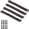 CONPHERON 4 pezzi Retrò Maniglie in Pelle per Mobili Maniglia per Porte Antico Pelle Maniglia Dell'Armadio Cassetti Armadietti Manopole Pomelli Armadio Tiretti 160 mm