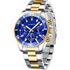 OFFCUP Orologio Analogico al Quarzo da Uomo Con Cronografo, Polso Casual Sportivo Moda Classico Elegante Con Cinturino in Acciaio Con Data