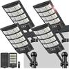LEKIA 1000W Lampione Solare LED Esterno, 6500K Luce Solari da Esterni dal Tramonto All'alba con Sensore di Movimento e Telecomando, Lampada Solare IP66 Impermeabili con per Giardino, 4 Pezzi
