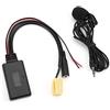 Akozon Cavo Adattatore AUX per Autoradio, Ingresso AUX Stereo, Cavo Microfono Bluetooth Audio per Fiat 500/Grande Punto/Qubo/Fiorino, Cavo Adattatore AUX Bluetooth 5.0 con Microfono