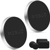 MOSUO Supporto Cellulare Auto Magnetico, (2 Pezzi) Magnete Auto Cellulare 4 Piastre Metalliche Supporto Magnetico Cellulare Auto Universale per iPhone Samsung Huawei GPS (Argento)