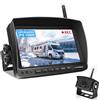 URVOLAX Telecamera Retromarcia Wireless,Monitor da 7e Telecamera Posteriore Impermeabile IP69K, Visione Notturna HD 1080P 170 ° Grandangolare Telecamera Parcheggio Auto per Roulotte Autocarri Auto
