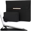 HYZUO 15 Pollici Custodia Borsa PC Portatile con Stand per MacBook Air 15 M5 A3448 M4 A3241 M3 A3114 M2 A2941 2026-2023, MacBook Pro 15, 15 Surface Laptop 7/6/5/4/3, Nero(con Trim)